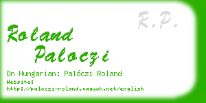 roland paloczi business card