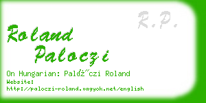 roland paloczi business card